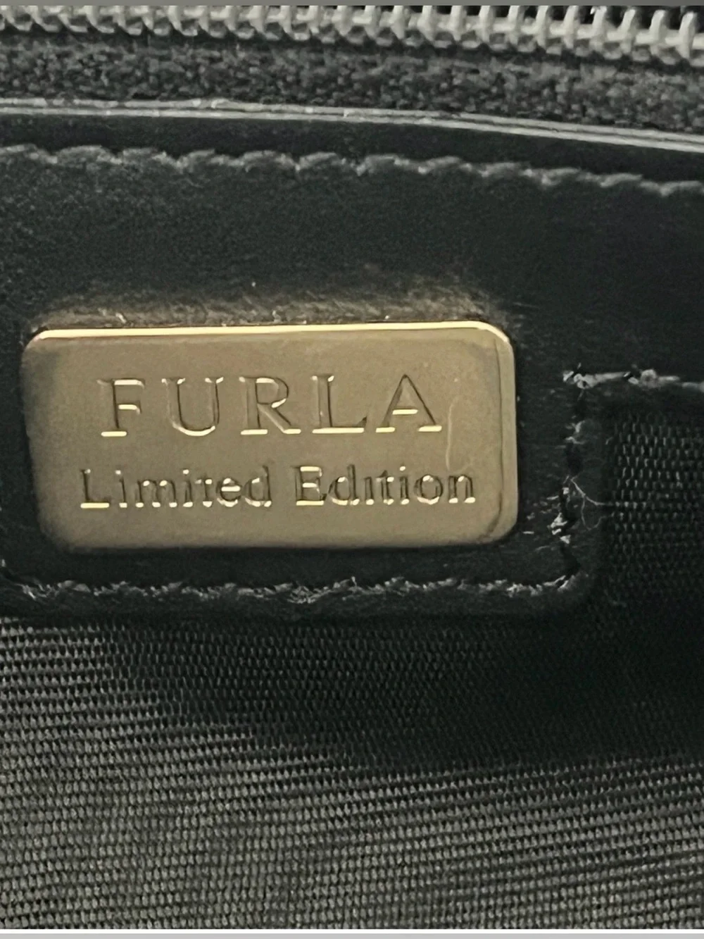 Furla Black Studded Floral Lotus Cutout Wristlet (RARE)